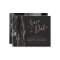 Budget Black Rose Gold Agate Dark Save the Date
