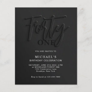 BUDGET Black Script Forty 40th Adult Birthday