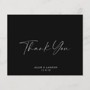 BUDGET Black Thank You Card