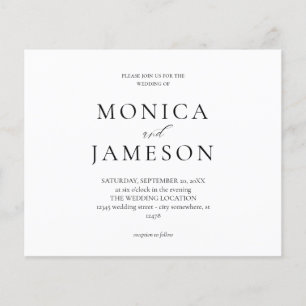 Budget Black & White Modern Wedding 2 Flyer
