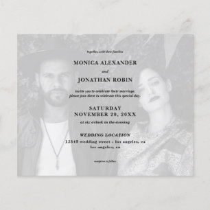 Budget Black & White Photo Landscape Wedding Flyer