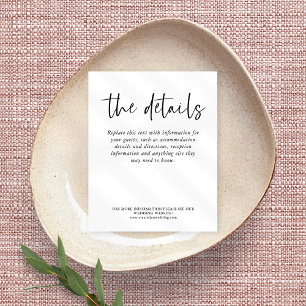 Budget Black White Wedding Information Details