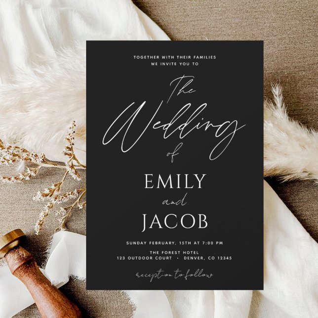 Budget Black White Wedding Modern Typography Flyer (Creator Uploaded)