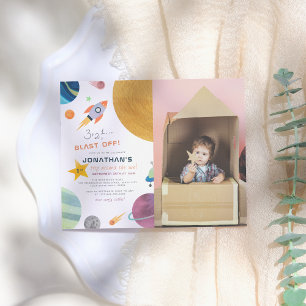 Budget Blast Off! Space Boy Birthday Party Photo