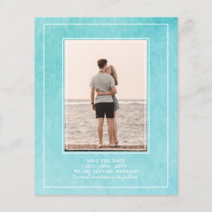 Budget BLIZZARD BLUE Watercolor Beach Wedding Flyer