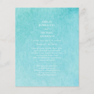 Budget BLIZZARD BLUE Watercolor Beach Wedding Flyer