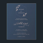 Budget Blue and Pink Foliage Wedding Invitation Flyer<br><div class="desc">******* THIS IS NOT A STANDARD SIZE WEDDING INVITATION. NO ENVELOPES INCLUDED. FOR CARD STOCK, THICKER CARDS, CHECK OUT OUR LINE ART COLLECTION FOR NORMAL WEDDING INVITATIONS AND OTHER MATCHING ITEMS. This flyer does not include envelopes, paper flyer version. Save money on formal invitations with this small invitation. ******* Designed...</div>