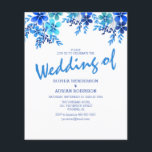Budget Blue Floral Wedding Invitations<br><div class="desc">Invite your guests to celebrate your wedding day,  with these elegant blue floral wedding invitations. Featuring a classic white background,  an array of pink flowers and a stylish wedding template which is easy to customise.</div>