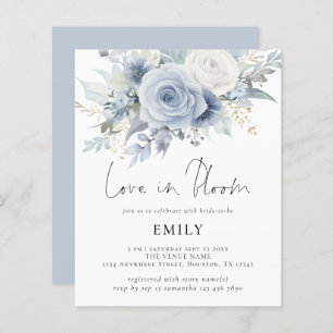 Budget Blue Florals Love in Bloom Bridal Shower