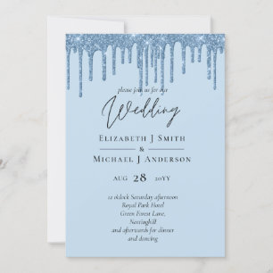 BUDGET Blue Glitter Wedding