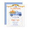 Budget Blue Little Pumpkin Baby Shower Invitation