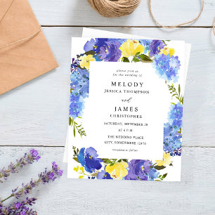 Budget Blue Purple & Yellow Floral Wedding