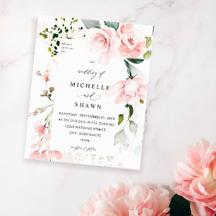 Budget Blush Pink & Eucalyptus Floral Wedding 2 Flyer