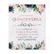 Budget Blush Pink Navy Blue Floral Quinceanera