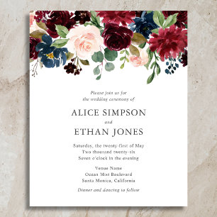 Budget Bohemian Garden QR Code Photo Wedding Flyer