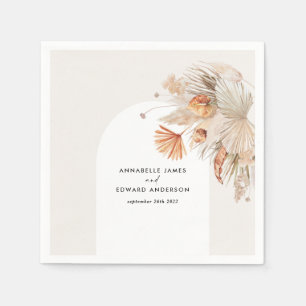 budget bohemian pampas grass wedding party napkin