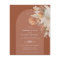 budget bohemian terracotta pampas wedding invite