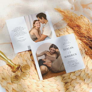 Budget Boho Arch Classic Typography Photo Wedding