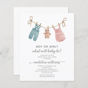 BUDGET BOHO Baby Clothes Gender Reveal Shower