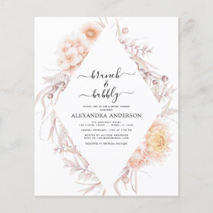 Budget Boho Brunch & Bubbly Bridal Shower  Flyer