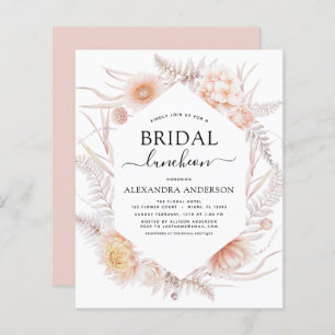 Budget Boho Chic Bridal Luncheon Dusty Pink Desert
