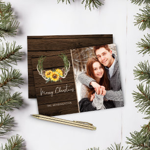 Budget Boho Christmas Sunflower Holiday Photo