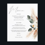 Budget Boho Copper &  Beige Floral Menu Flyer<br><div class="desc">******* MATTE PAPER IS THIN. UPGRADE FOR A THICKER PAPER. NO ENVELOPES INCLUDED. FOR CARD STOCK, THICKER CARDS, CHECK OUT THE LINK BELOW. CARD STOCK, THICKER CARDS HAVE AN OPTION FOR ENVELOPES OR INCLUDES THEM******** No envelopes, paper flyer version. Save money on formal invitations with this paper invitation. Get your...</div>