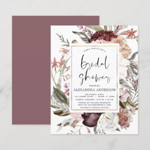 Budget Boho Dusty Pink Burgundy Bridal Shower