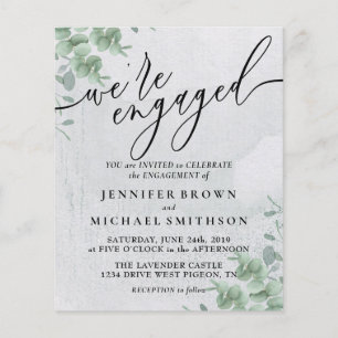 Budget Boho Eucalyptus Signature Engaged Flyer