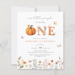 Budget Boho Fall Pumpkin Wildflower 1st Birthday
