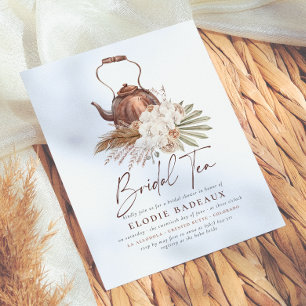 Budget Boho Floral Pampas Grass Tea Bridal Shower