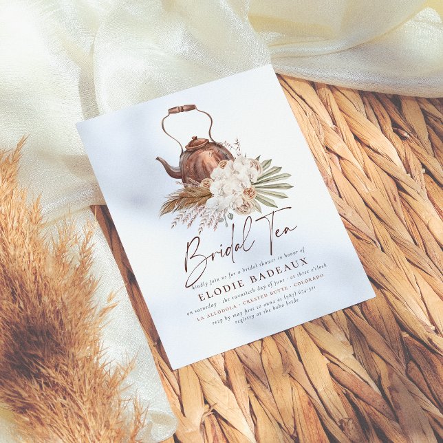 Budget Boho Floral Pampas Grass Tea Bridal Shower (Creator Uploaded)