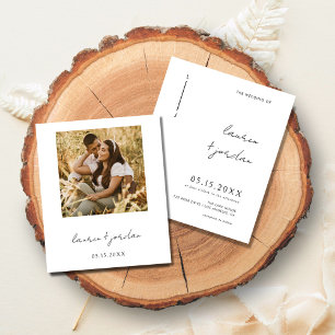 Budget Boho Modern Minimalist Photo Wedding Flyer