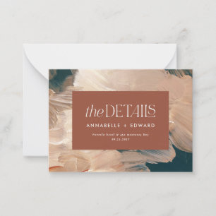 budget boho painterly terracotta wedding card