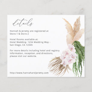 Budget Boho Pampas Grass Beach Floral Details Flyer