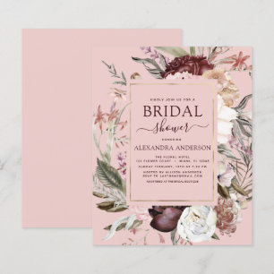 Budget Boho Pink Burgundy Bridal Shower
