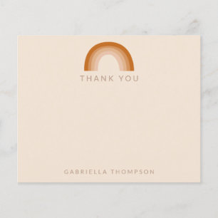 Budget Boho Rainbow Terracotta Custom Thanks Card