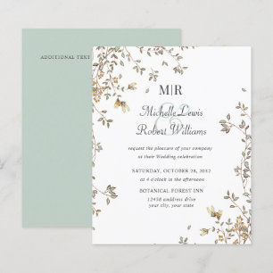BUDGET Boho Rustic leaves  Garden wedding