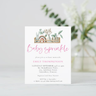 Budget Boho Shelf Toys Girl Baby Sprinkle Invite