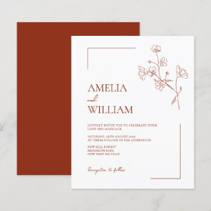 BUDGET Boho Sienna Terracotta Floral Wedding