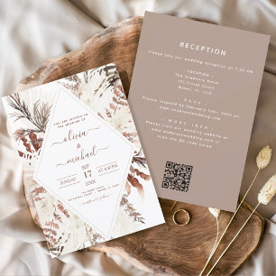 Budget Boho Terracotta All in One QR Code Wedding