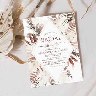 Budget Boho Terracotta Pampas Grass Bridal Shower