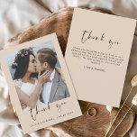 Budget Boho Terracotta Wedding Thank You Cards<br><div class="desc">Express gratitude with our Budget Terracotta Boho Wedding Thank You Photo Card. This cost-effective option combines rustic charm and personalisation seamlessly. Crafted with a terracotta-inspired design, it captures the essence of boho aesthetics while keeping your budget in check. The addition of your cherished wedding photo adds a heartfelt touch, making...</div>