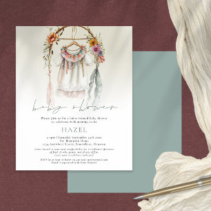 Budget Boho Vintage Clothes Script Baby Shower