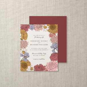 Budget Boho Vintage Floral Fall Garden Wedding