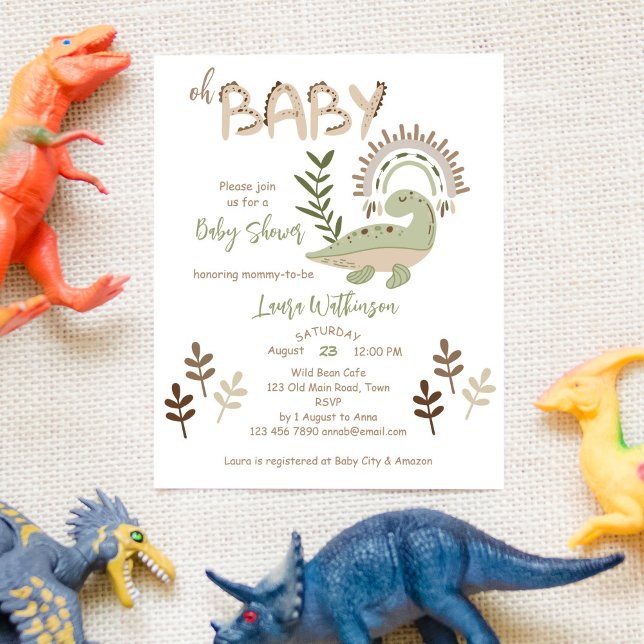 Budget Boho whimsical dinosaurs oh baby shower (Creator Uploaded)