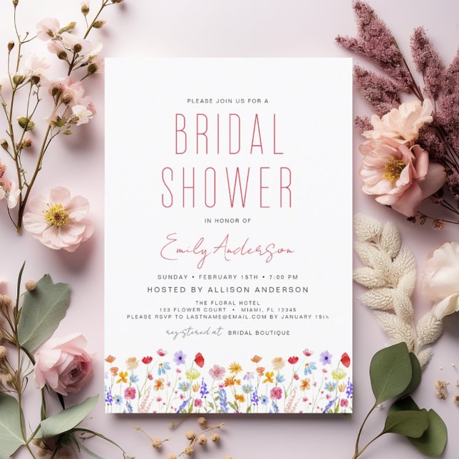Budget Boho Wildflower Bridal Shower Elegant (Creator Uploaded)