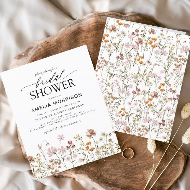 Budget Boho Wildflower Bridal Shower Invitation (Creator Uploaded)