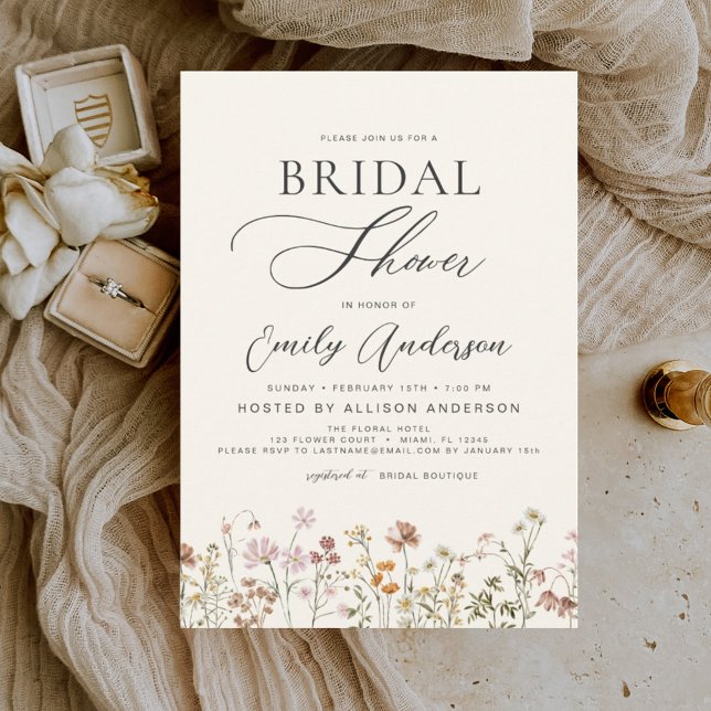 Budget Boho Wildflower Bridal Shower Invitation (Creator Uploaded)