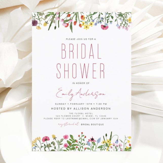 Budget Boho Wildflower Bridal Shower Invitation Flyer (Creator Uploaded)